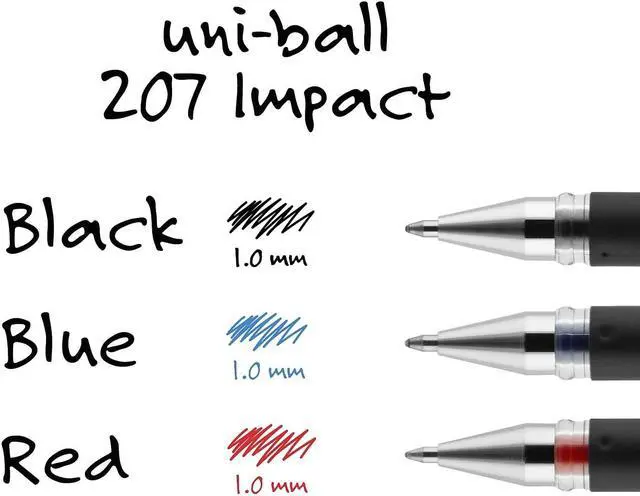 Alt view image 9 of 9 - uni-ball Impact Gel-Ink Pen Refill Bold Tip Black Ink 396571