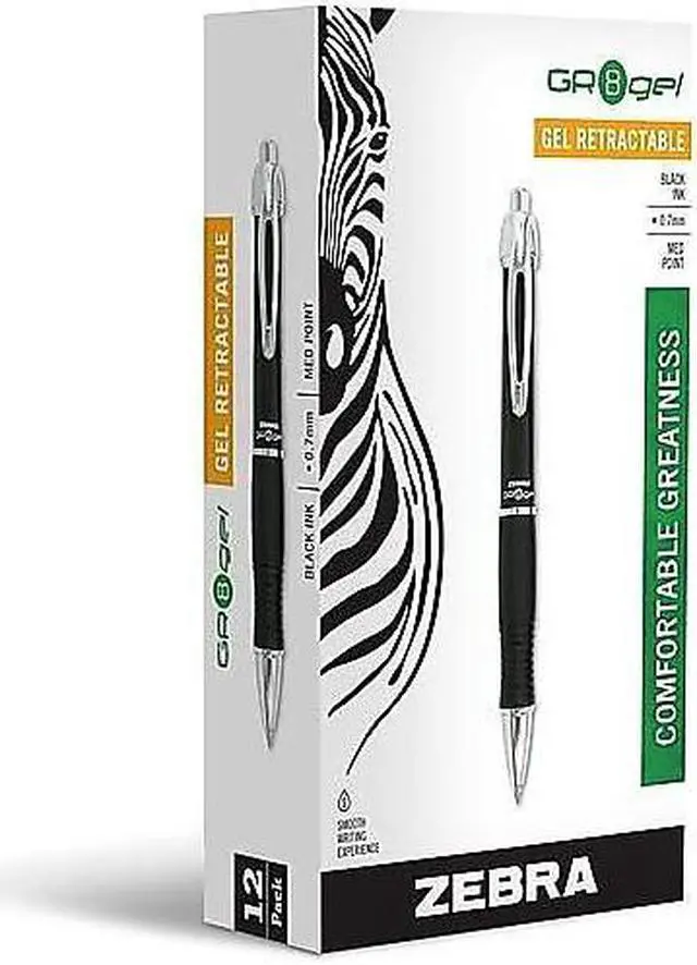 Alt view image 11 of 11 - Zebra Pen,Gel,Ret,0.7mm,Bk 42610