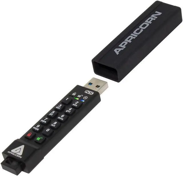 Alt view image 12 of 15 - Apricorn ASK3 32GB USB3.2 Type -A Flash Drive Black Model ASK3-NX-32GB