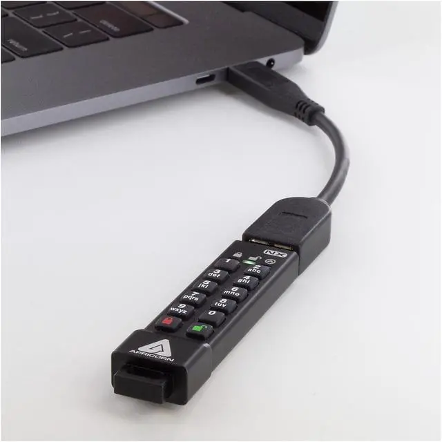 Alt view image 13 of 15 - Apricorn ASK3 32GB USB3.2 Type -A Flash Drive Black Model ASK3-NX-32GB