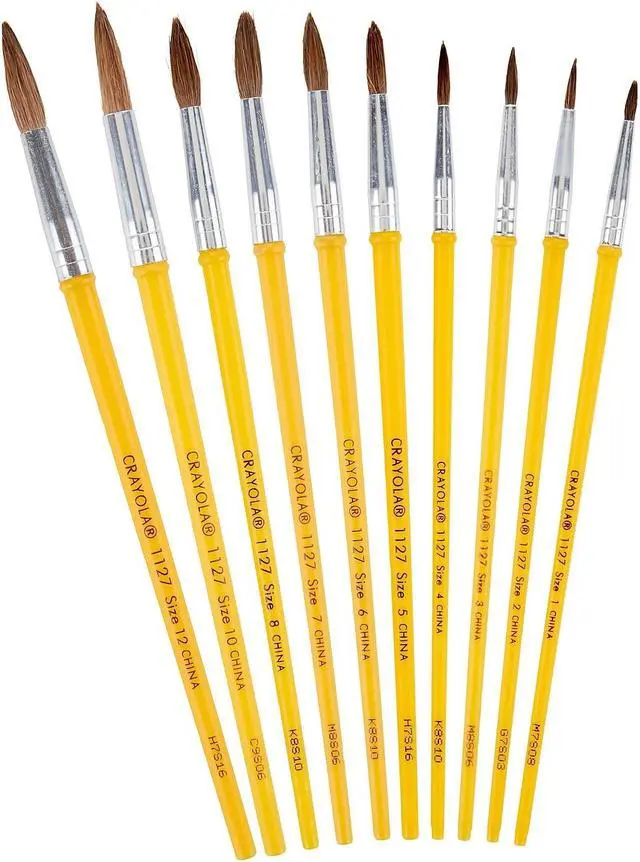 Alt view image 7 of 9 - Crayola Camel Hair Watercolor Brush, Plastic Handle-Size 2 05-1127-002