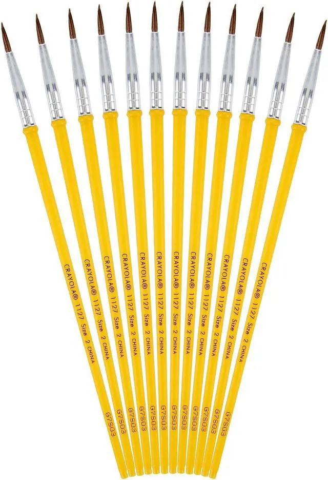 Alt view image 6 of 9 - Crayola Camel Hair Watercolor Brush, Plastic Handle-Size 2 05-1127-002