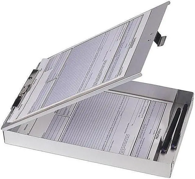 Alt view image 12 of 14 - Officemate Storage Clipboard 1-1/2" Deep Steel Clip 9"x13" AM 83200