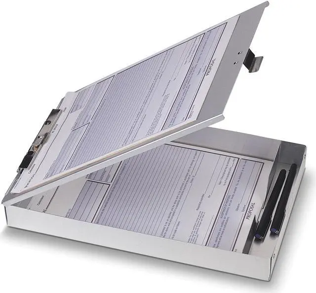 Alt view image 2 of 14 - Officemate Storage Clipboard 1-1/2" Deep Steel Clip 9"x13" AM 83200