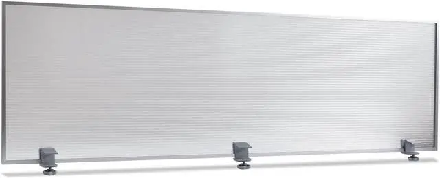 Alt view image 18 of 20 - Polycarbonate Privacy Panel, 65w X 18h, Silver