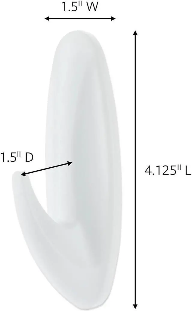 Alt view image 4 of 13 - Command Designer Large Plastic Hook, White, Pack of 4 (17083VP)