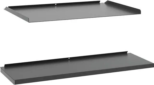 Alt view image 7 of 8 - Basyx Manage Series Shelf and Tray Kit Steel 17-1/2w x 9d x 1h Ash MGSHTRA1