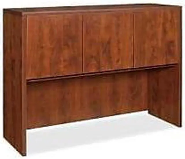 Alt view image 14 of 14 - Lorell Hutch w/Doors 48"x15"x36" Cherry 69418