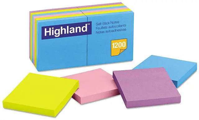 Alt view image 6 of 8 - 3M 6549B NOTE,3X3, SELF STICK,AST
