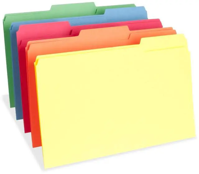 Alt view image 2 of 8 - Business Source Color File Folders Legal 11PT 1/3 Cut 1" Exp. 100/BX AST 65781