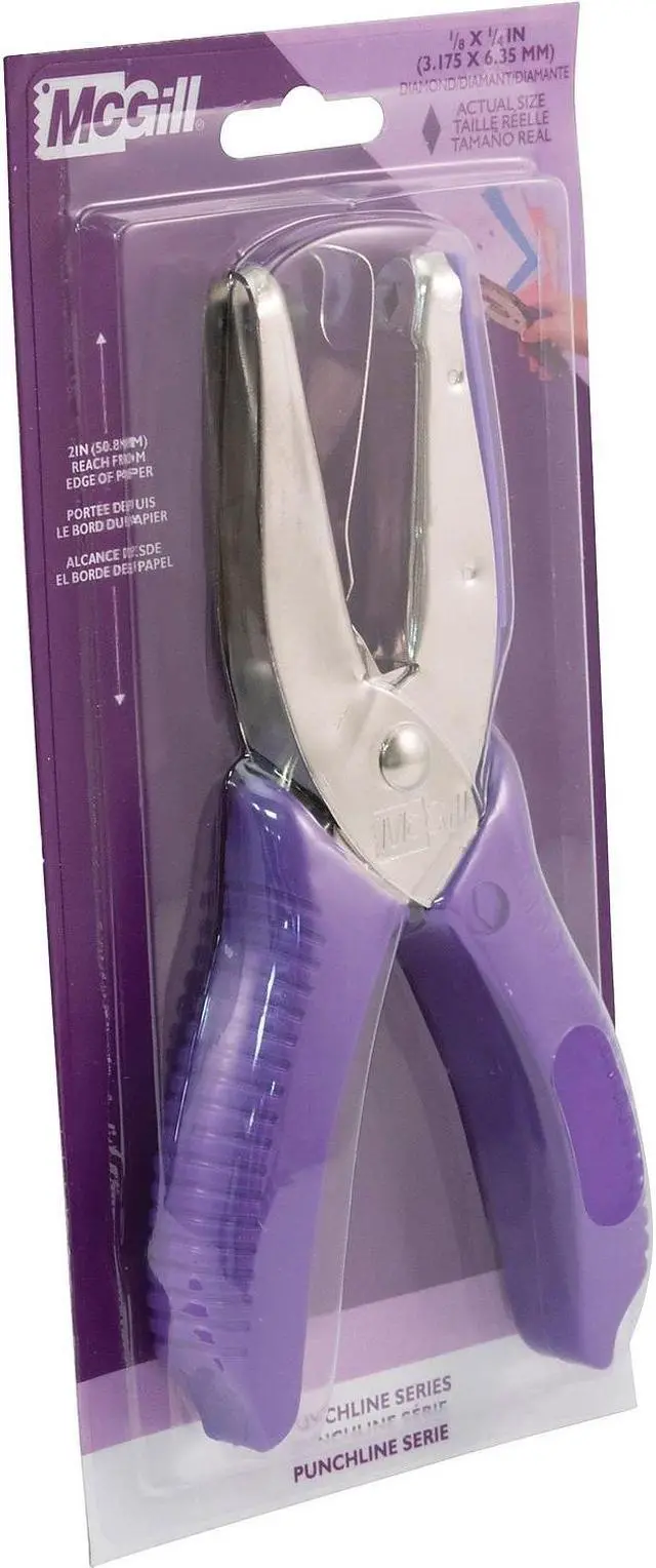 Alt view image 4 of 4 - Punchline Medium-Duty 1-Hole Diamond Shape Punch 15 Sheets/20 lb. 823441