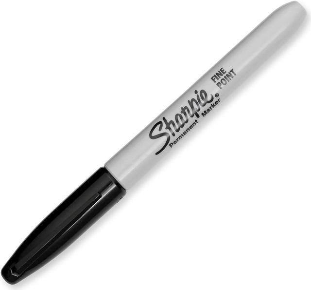  Sanford Sharpie Permanent Markers, Fine Point, Black