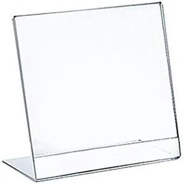 Main image of Azar Displays Vertical Slanted Plastic Sign Holder 10/Pack 112724