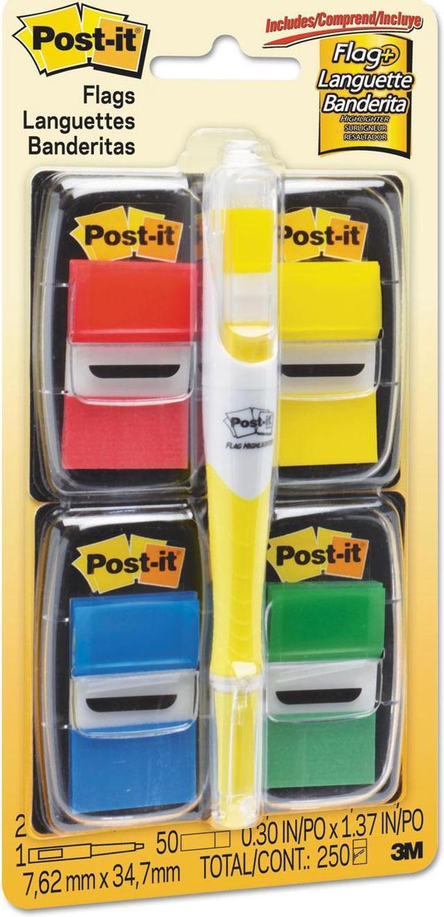 Alt view image 16 of 20 - Post-it Page Flag Value Pack Assorted 200 1" Flags + Highlighter with 50 1/2"