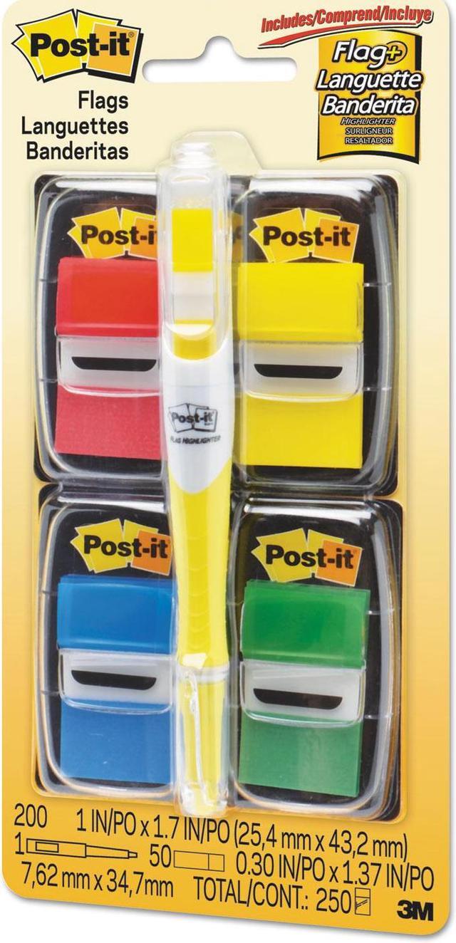 Alt view image 15 of 20 - Post-it Page Flag Value Pack Assorted 200 1" Flags + Highlighter with 50 1/2"