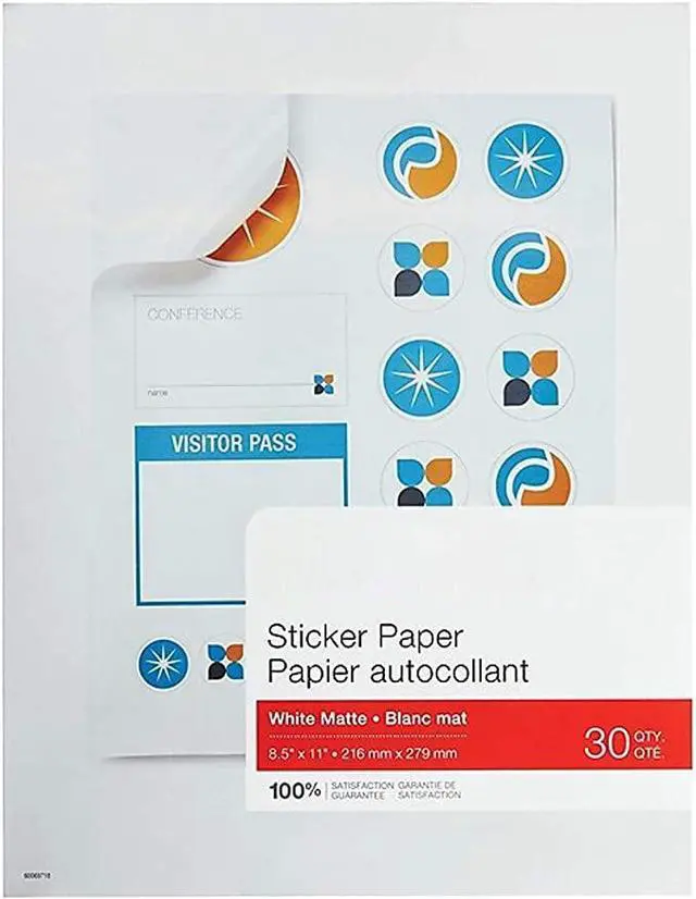 Alt view image 2 of 17 - Avery Printable Waterproof Round Labels with Sure Feed, 2.5" Diameter, White, 72 Customizable Labels (22856)