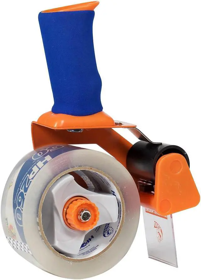 Alt view image 4 of 9 - Duck Bladesafe Antimicrobial Tape Gun w/Tape 3" Core Metal/Plastic Orange