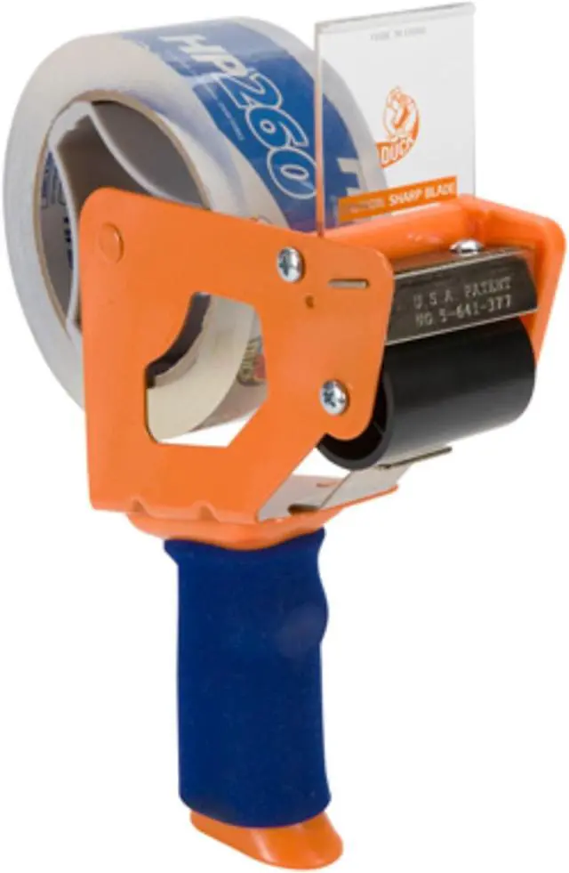Alt view image 2 of 9 - Duck Bladesafe Antimicrobial Tape Gun w/Tape 3" Core Metal/Plastic Orange