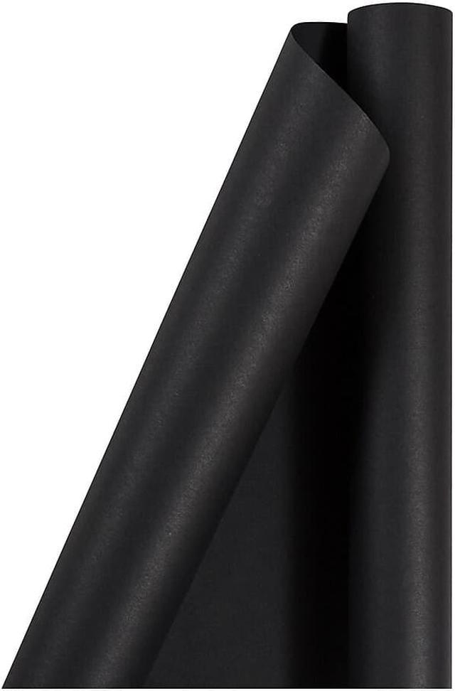 Solid Matte Black 25 sq ft. Wrapping Paper Rolls - Sold individually 