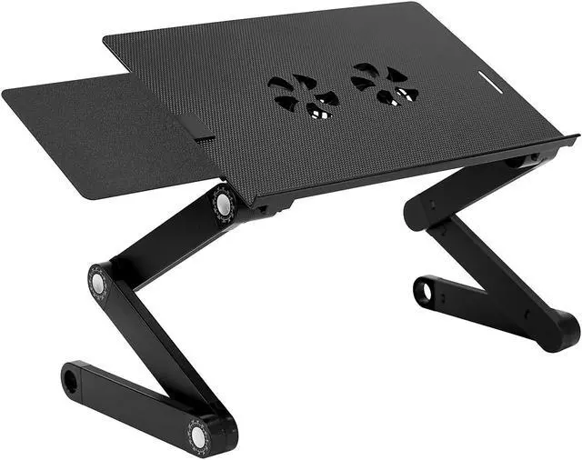 Alt view image 8 of 15 - Mount-It! Adjustable Laptop Stand with Built-In Cooling Fan | Fits Up to 17" Screens