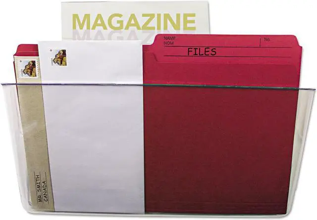 Alt view image 4 of 6 - STOREX Wall File Letter 13 x 7 Single Pocket Clear 70213U06C