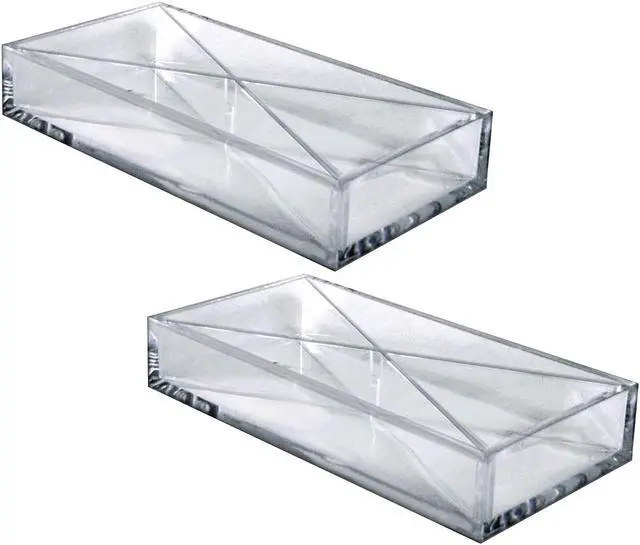 Main image of Azar 4-Compartment Plastic Storage Clear 2/Box (556353)