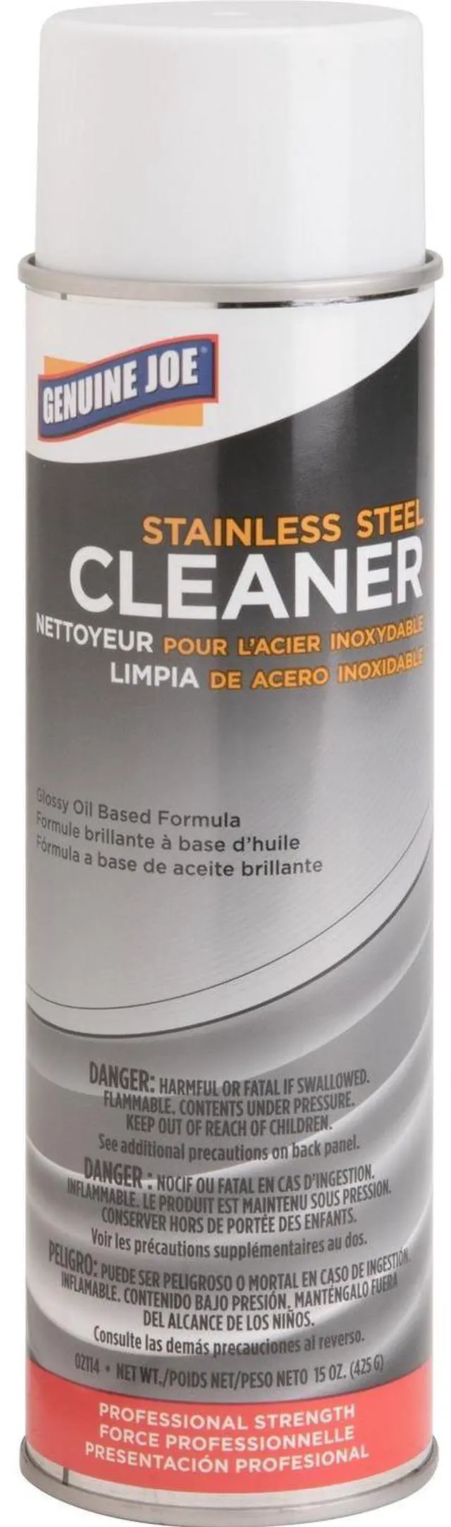 Main image of Genuine Joe Stainless Steel Cleaner/Polish Aerosol Can 15 oz. 02114