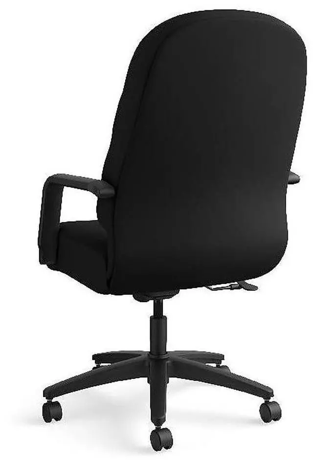 Alt view image 9 of 9 - HON Pillow-Soft Executive Chair - Polyester Black Seat - Polyester Black Back - Black Frame - 5-star Base - 22" Seat Wid