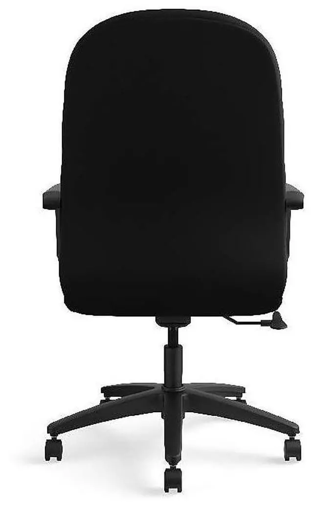 Alt view image 8 of 9 - HON Pillow-Soft Executive Chair - Polyester Black Seat - Polyester Black Back - Black Frame - 5-star Base - 22" Seat Wid