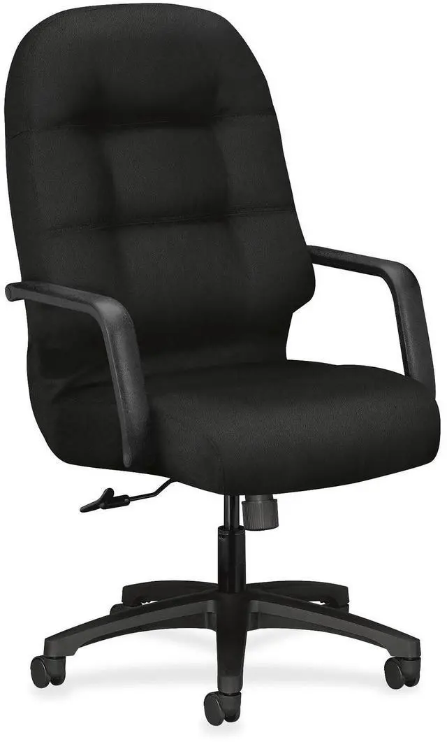 Main image of HON Pillow-Soft Executive Chair - Polyester Black Seat - Polyester Black Back - Black Frame - 5-star Base - 22" Seat Wid