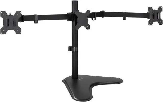 Alt view image 7 of 13 - Mount-It! Adjustable Triple Monitor Stand Up to 32" Black (MI-2789XL)