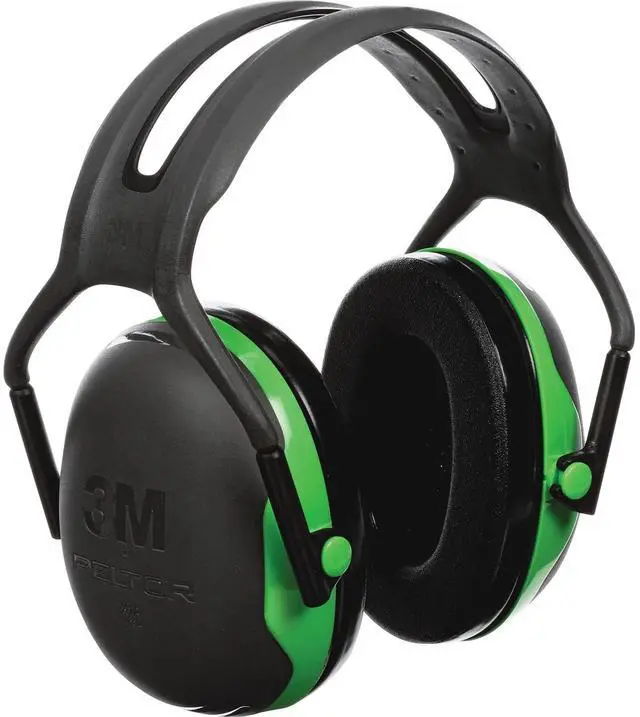 Alt view image 4 of 12 - 3M - X1A - 22dB Over-the-Head Ear Muffs, Black, Green