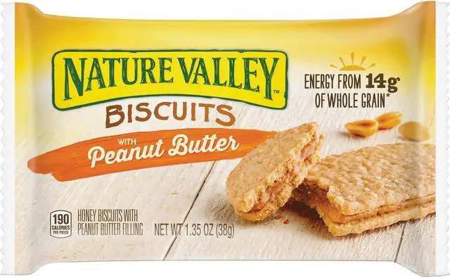 Main image of Nature Valley SN47878 Flavored Biscuits, Peanut Butter, Honey - Box - 1.35 oz. - 16 / Box