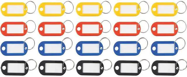 Alt view image 10 of 13 - KEY TAGS LABEL WINDOW, 0.88 X 0.19 X 2, ASSORTED, 20/PACK