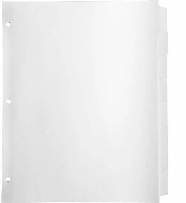 Alt view image 7 of 9 - Business Source Plain Tab Indexes 9/32" Holes 3HP 8Tab 24 Sets/BX WE 36684