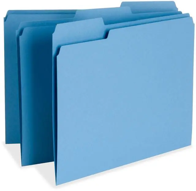Alt view image 2 of 5 - Business Source File Folder 1-Ply 1/3 Cut Assorted Tabs Letter 100/BX BE 65779