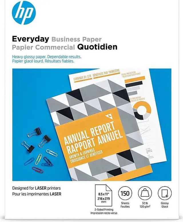 Alt view image 3 of 15 - HP Everyday Business Paper, Glossy, 32 lb, 8.5 x 11 in. (216 x 279 mm), 150 sheets 4WN08A