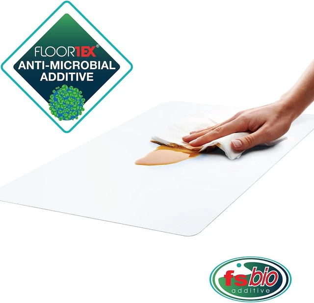 Alt view image 3 of 9 - Cleartex Floortex Hometex 12" x 18" Vinyl Place Mats Fresh Mist 4/Pack (FPHMPM3046EV4)
