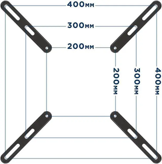 Alt view image 8 of 13 - Mount-It! VESA Mount Adapter Kit | Convert 200x200mm VESA to 400x200 and 400x400mm | 4 Piece Set