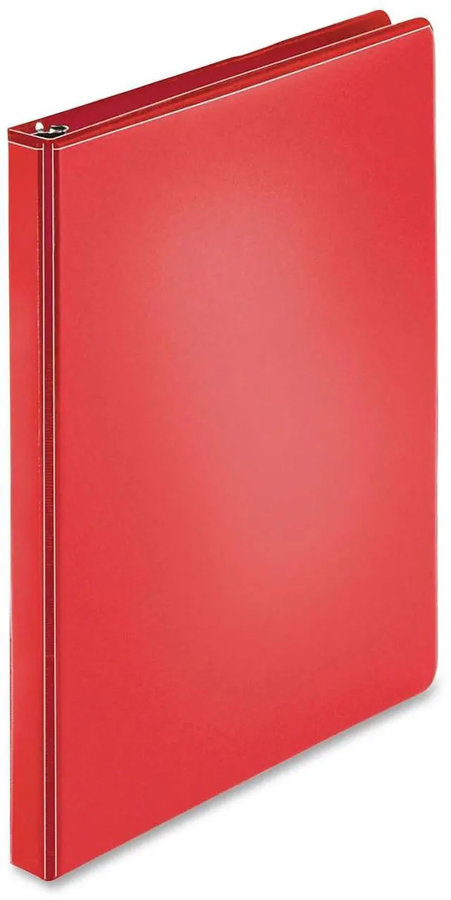 Alt view image 5 of 9 - Business Source View Binder Round Ring .5" Red 09965