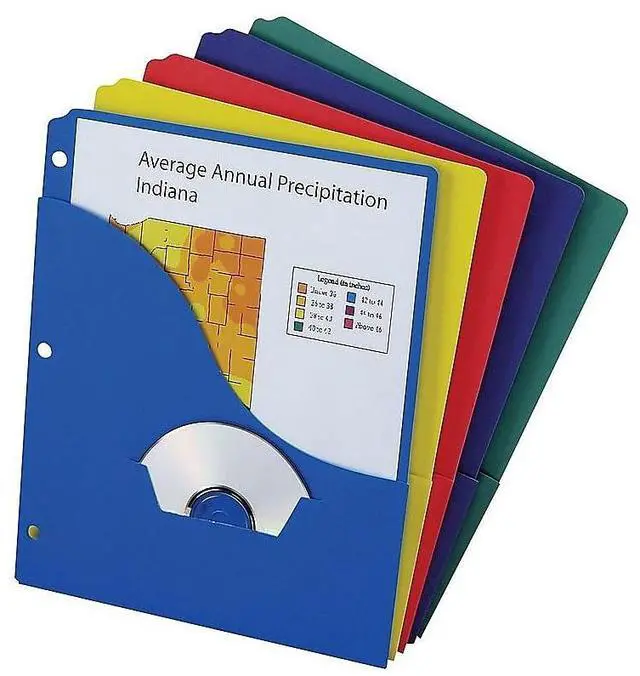 Alt view image 5 of 7 - Pendaflex 32900 Slash Pocket Project Folders, Jacket, Letter, Five Colors, 10/Pack