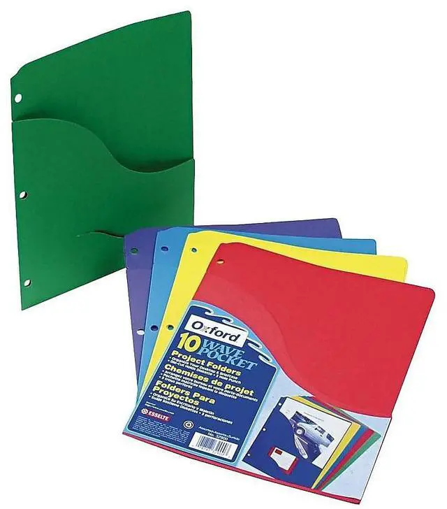 Alt view image 6 of 7 - Pendaflex 32900 Slash Pocket Project Folders, Jacket, Letter, Five Colors, 10/Pack