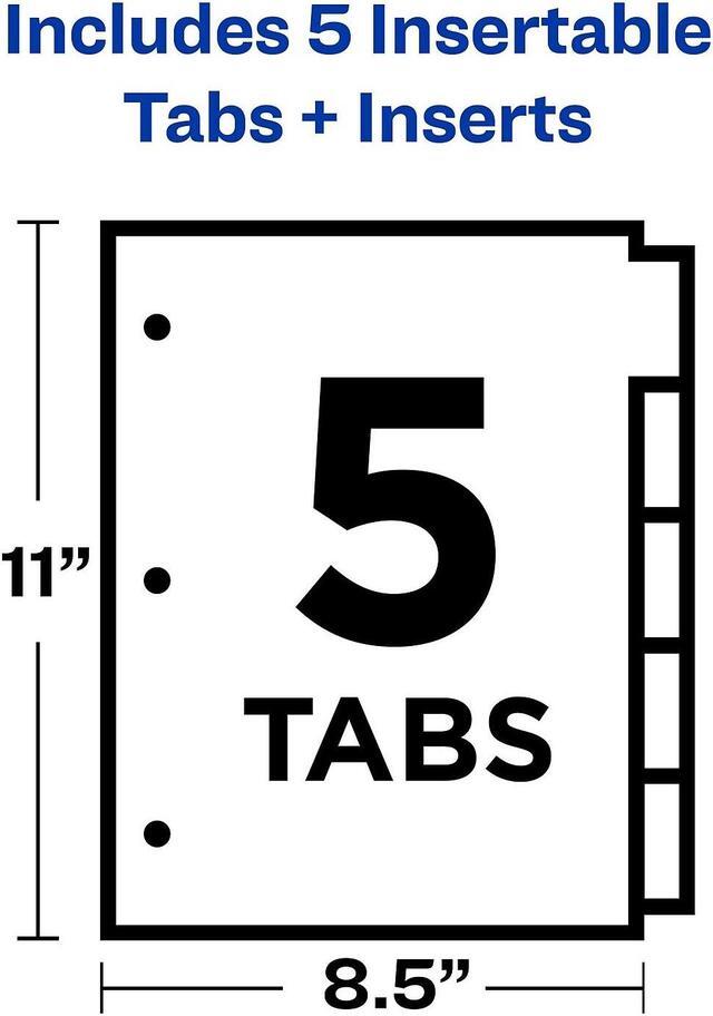 Alt view image 5 of 15 - Avery Insertable Big Tab Dividers 5-Tab Letter 11121