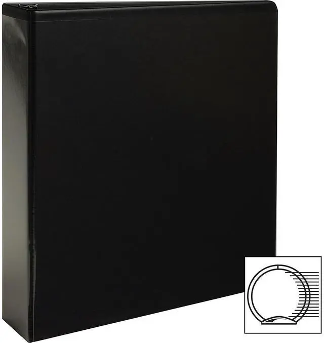 Alt view image 2 of 10 - Business Source View Binder w/ 2 Inside Pockets 2" Capacity Black 09956