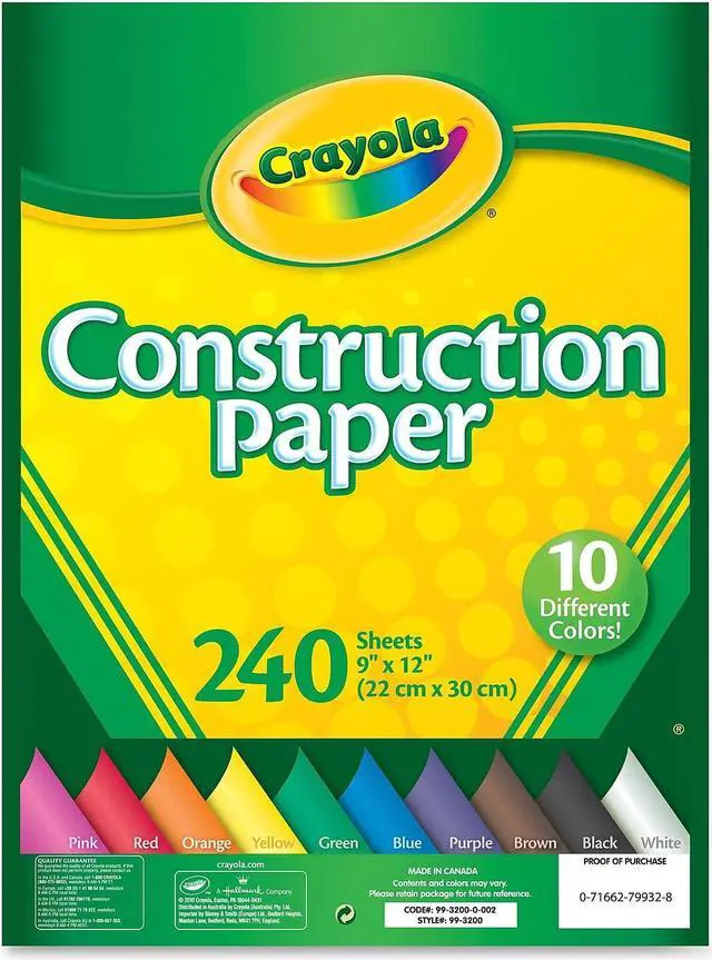 Alt view image 9 of 10 - Crayola Construction Paper Pad 9"X12"-240 Sheets