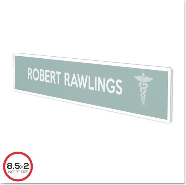 Main image of deflecto Superior Image Cubicle Sign Holder 8 1/2 x 2 Clear 587501