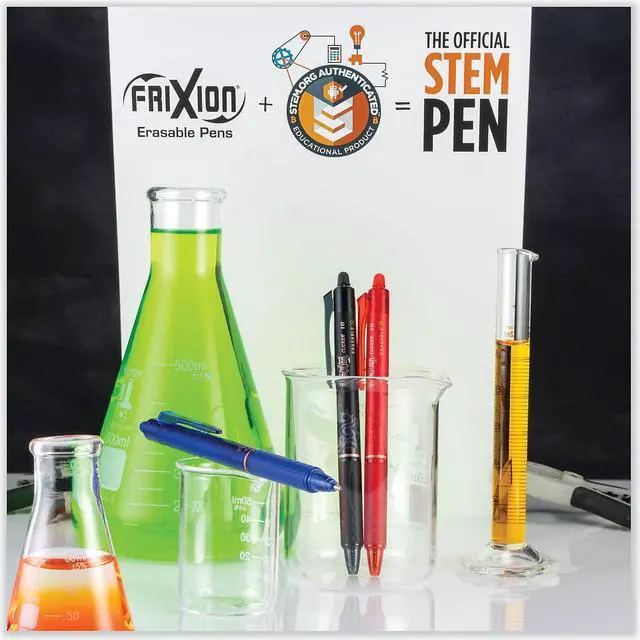 Alt view image 6 of 6 - Pilot Clicker Erasable Retractable Gel Pen 1 mm Black Ink/Barrel Stand 11384
