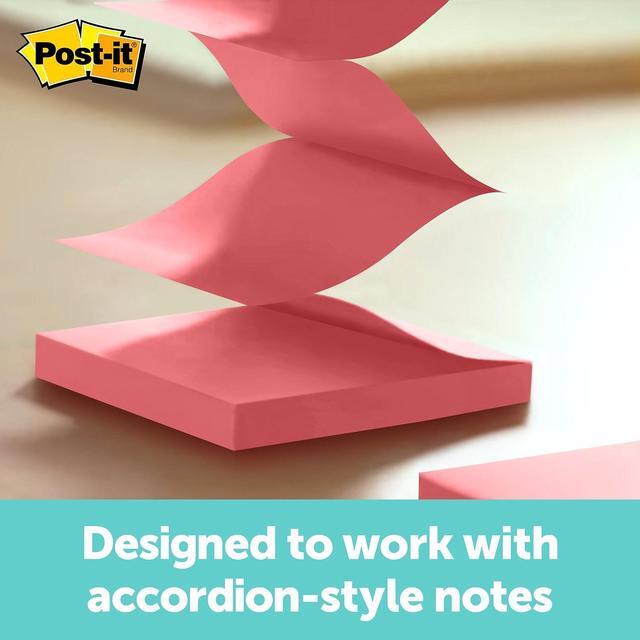 Alt view image 3 of 8 - 3M Post-it Pop-up Notes Dispenser, Rose Gold base, for 3 in x 3 in Notes, 1 Dispenser and 1 Pad/Pack, Pink Post-it Super Sticky Notes, 45 Sheets/Pad