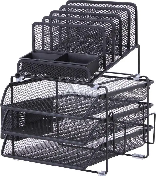 Alt view image 3 of 4 - Lorell Divided 4-tier Desktop Organizer