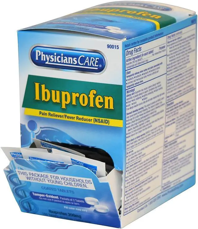 Alt view image 11 of 11 - Physicianscare Ibuprofen Medication Two-Pack 200mg 50 Packs/Box 90015